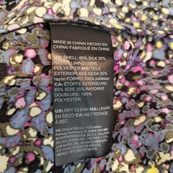 Chico's Silk Blend Tank Spotted Speckled Camisole - Picture 9 of 10